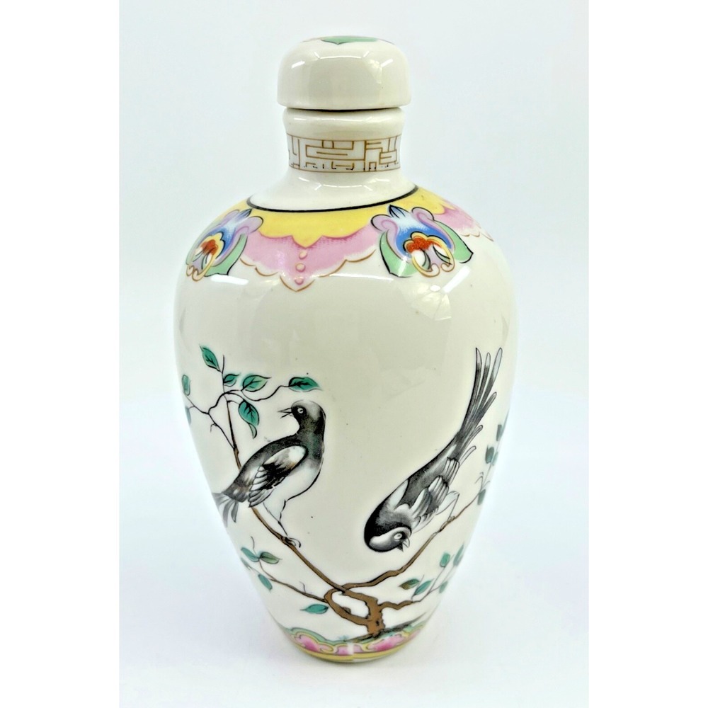 VTG Mini Hand Painted Porcelain Decanter From 1940's Made In Japan 4.5"Rare